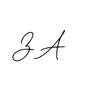 Make a beautiful signature design for name Z A. With this signature (Bearetta-2O07w) style, you can create a handwritten signature for free. Z A signature style 12 images and pictures png