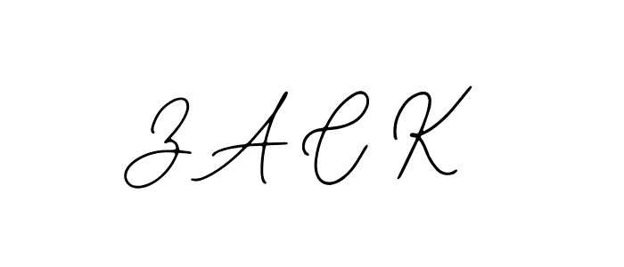 Also we have Z A C K name is the best signature style. Create professional handwritten signature collection using Bearetta-2O07w autograph style. Z A C K signature style 12 images and pictures png