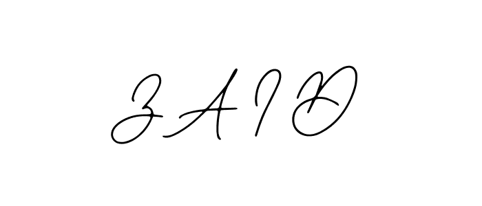 You should practise on your own different ways (Bearetta-2O07w) to write your name (Z A I D) in signature. don't let someone else do it for you. Z A I D signature style 12 images and pictures png