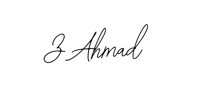 Bearetta-2O07w is a professional signature style that is perfect for those who want to add a touch of class to their signature. It is also a great choice for those who want to make their signature more unique. Get Z Ahmad name to fancy signature for free. Z Ahmad signature style 12 images and pictures png