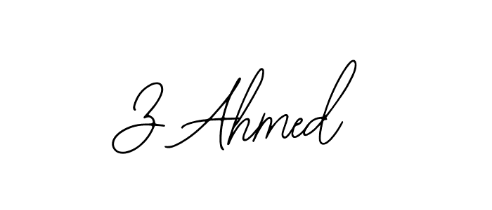 How to make Z Ahmed signature? Bearetta-2O07w is a professional autograph style. Create handwritten signature for Z Ahmed name. Z Ahmed signature style 12 images and pictures png