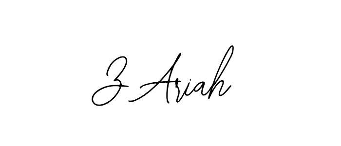 if you are searching for the best signature style for your name Z Ariah. so please give up your signature search. here we have designed multiple signature styles  using Bearetta-2O07w. Z Ariah signature style 12 images and pictures png