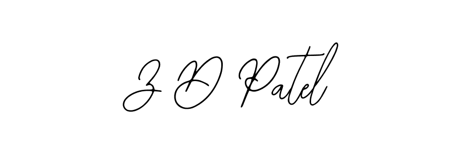 Make a beautiful signature design for name Z D Patel. With this signature (Bearetta-2O07w) style, you can create a handwritten signature for free. Z D Patel signature style 12 images and pictures png