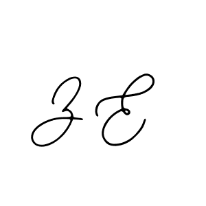 Similarly Bearetta-2O07w is the best handwritten signature design. Signature creator online .You can use it as an online autograph creator for name Z E. Z E signature style 12 images and pictures png