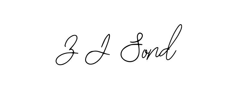 Bearetta-2O07w is a professional signature style that is perfect for those who want to add a touch of class to their signature. It is also a great choice for those who want to make their signature more unique. Get Z J Sond name to fancy signature for free. Z J Sond signature style 12 images and pictures png