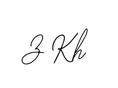 Design your own signature with our free online signature maker. With this signature software, you can create a handwritten (Bearetta-2O07w) signature for name Z Kh. Z Kh signature style 12 images and pictures png