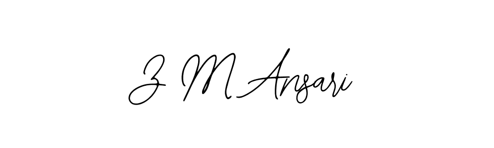 You should practise on your own different ways (Bearetta-2O07w) to write your name (Z M Ansari) in signature. don't let someone else do it for you. Z M Ansari signature style 12 images and pictures png