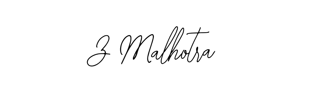 Design your own signature with our free online signature maker. With this signature software, you can create a handwritten (Bearetta-2O07w) signature for name Z Malhotra. Z Malhotra signature style 12 images and pictures png