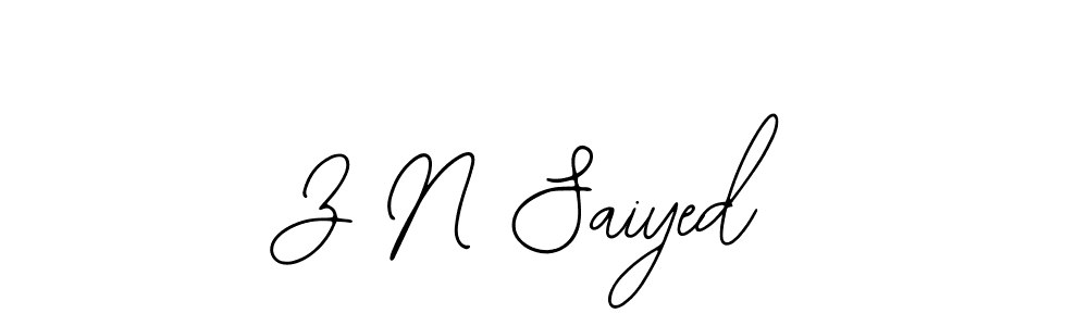 Create a beautiful signature design for name Z N Saiyed. With this signature (Bearetta-2O07w) fonts, you can make a handwritten signature for free. Z N Saiyed signature style 12 images and pictures png