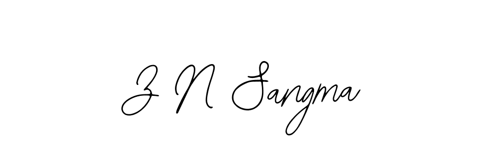 Make a beautiful signature design for name Z N Sangma. With this signature (Bearetta-2O07w) style, you can create a handwritten signature for free. Z N Sangma signature style 12 images and pictures png