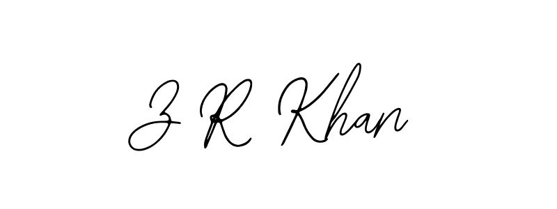 Use a signature maker to create a handwritten signature online. With this signature software, you can design (Bearetta-2O07w) your own signature for name Z R Khan. Z R Khan signature style 12 images and pictures png