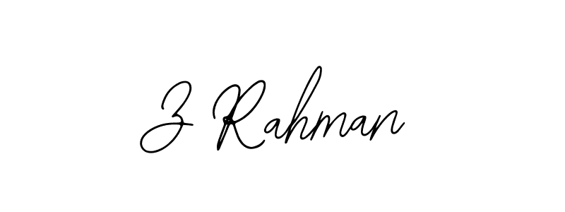 The best way (Bearetta-2O07w) to make a short signature is to pick only two or three words in your name. The name Z Rahman include a total of six letters. For converting this name. Z Rahman signature style 12 images and pictures png