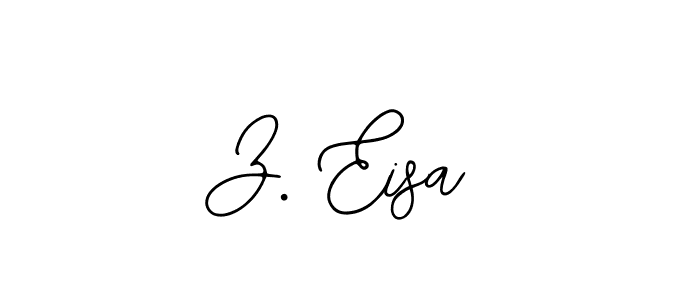 How to make Z. Eisa name signature. Use Bearetta-2O07w style for creating short signs online. This is the latest handwritten sign. Z. Eisa signature style 12 images and pictures png