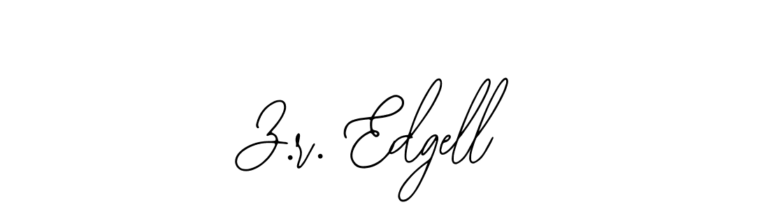 The best way (Bearetta-2O07w) to make a short signature is to pick only two or three words in your name. The name Z.r. Edgell include a total of six letters. For converting this name. Z.r. Edgell signature style 12 images and pictures png