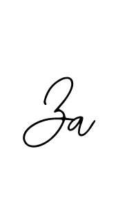 Use a signature maker to create a handwritten signature online. With this signature software, you can design (Bearetta-2O07w) your own signature for name Za. Za signature style 12 images and pictures png