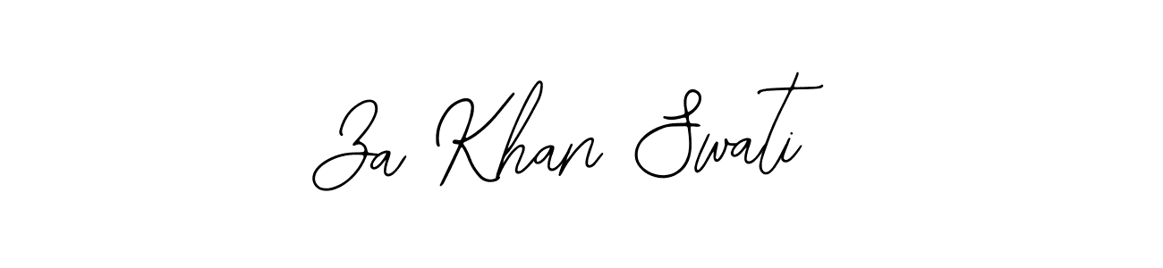Use a signature maker to create a handwritten signature online. With this signature software, you can design (Bearetta-2O07w) your own signature for name Za Khan Swati. Za Khan Swati signature style 12 images and pictures png