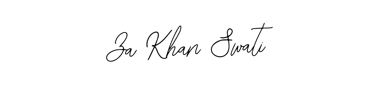 Use a signature maker to create a handwritten signature online. With this signature software, you can design (Bearetta-2O07w) your own signature for name Za Khan Swati. Za Khan Swati signature style 12 images and pictures png