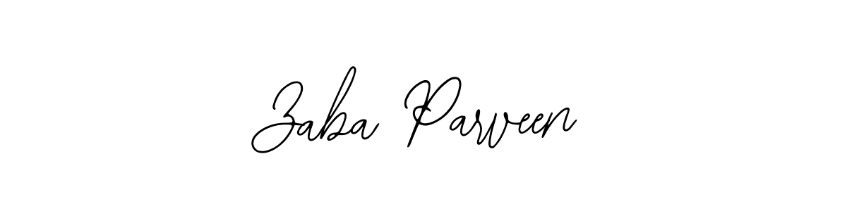 Design your own signature with our free online signature maker. With this signature software, you can create a handwritten (Bearetta-2O07w) signature for name Zaba Parveen. Zaba Parveen signature style 12 images and pictures png