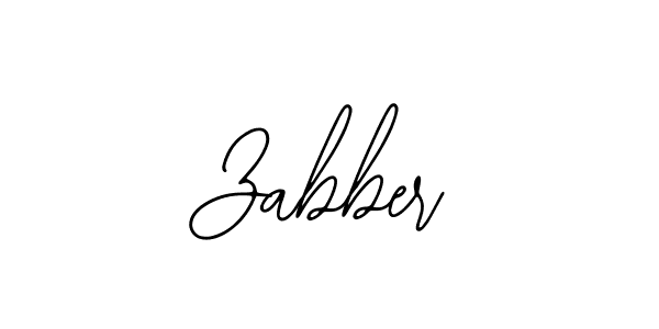 How to make Zabber name signature. Use Bearetta-2O07w style for creating short signs online. This is the latest handwritten sign. Zabber signature style 12 images and pictures png