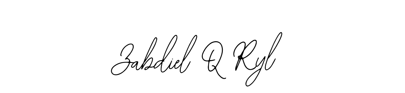 Design your own signature with our free online signature maker. With this signature software, you can create a handwritten (Bearetta-2O07w) signature for name Zabdiel Q Ryl. Zabdiel Q Ryl signature style 12 images and pictures png