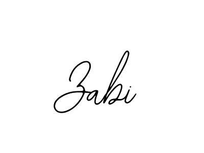 How to make Zabi name signature. Use Bearetta-2O07w style for creating short signs online. This is the latest handwritten sign. Zabi signature style 12 images and pictures png