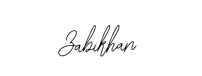The best way (Bearetta-2O07w) to make a short signature is to pick only two or three words in your name. The name Zabikhan include a total of six letters. For converting this name. Zabikhan signature style 12 images and pictures png
