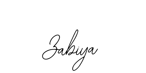Use a signature maker to create a handwritten signature online. With this signature software, you can design (Bearetta-2O07w) your own signature for name Zabiya. Zabiya signature style 12 images and pictures png