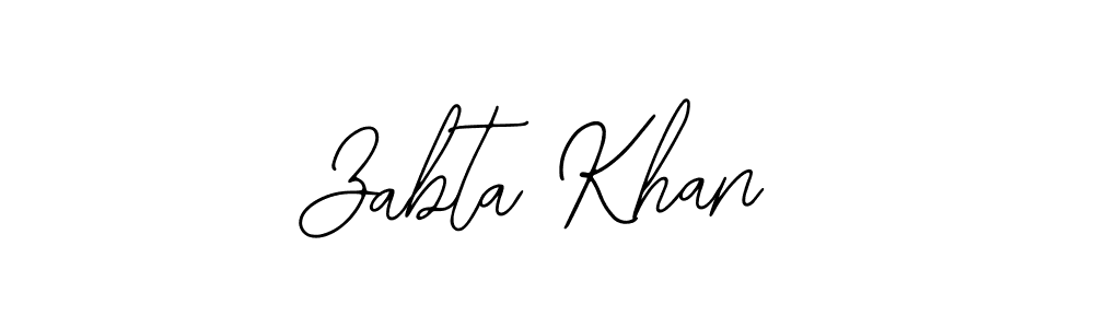 Use a signature maker to create a handwritten signature online. With this signature software, you can design (Bearetta-2O07w) your own signature for name Zabta Khan. Zabta Khan signature style 12 images and pictures png