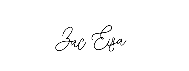 You should practise on your own different ways (Bearetta-2O07w) to write your name (Zac Eisa) in signature. don't let someone else do it for you. Zac Eisa signature style 12 images and pictures png