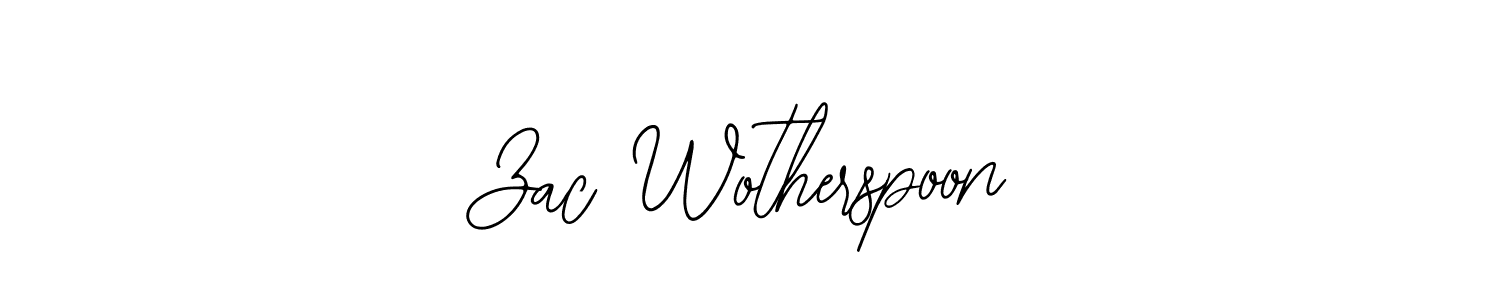 Bearetta-2O07w is a professional signature style that is perfect for those who want to add a touch of class to their signature. It is also a great choice for those who want to make their signature more unique. Get Zac Wotherspoon name to fancy signature for free. Zac Wotherspoon signature style 12 images and pictures png