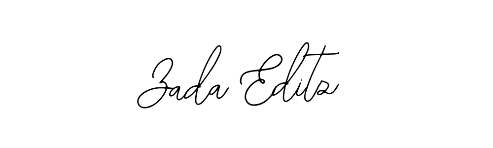 How to make Zada Editz name signature. Use Bearetta-2O07w style for creating short signs online. This is the latest handwritten sign. Zada Editz signature style 12 images and pictures png