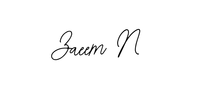 The best way (Bearetta-2O07w) to make a short signature is to pick only two or three words in your name. The name Zaeem N include a total of six letters. For converting this name. Zaeem N signature style 12 images and pictures png