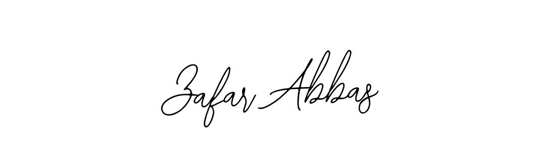 How to make Zafar Abbas name signature. Use Bearetta-2O07w style for creating short signs online. This is the latest handwritten sign. Zafar Abbas signature style 12 images and pictures png