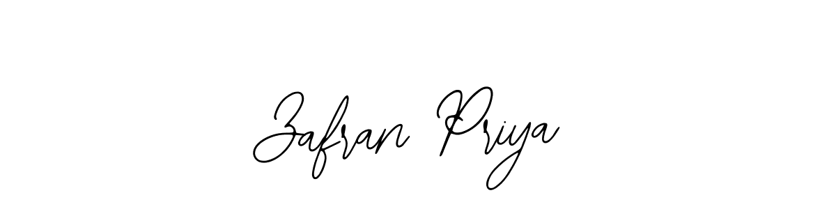 The best way (Bearetta-2O07w) to make a short signature is to pick only two or three words in your name. The name Zafran Priya include a total of six letters. For converting this name. Zafran Priya signature style 12 images and pictures png