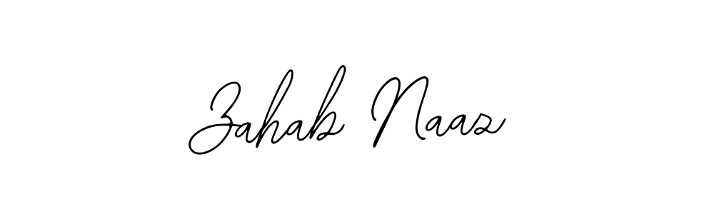 Make a beautiful signature design for name Zahab Naaz. With this signature (Bearetta-2O07w) style, you can create a handwritten signature for free. Zahab Naaz signature style 12 images and pictures png