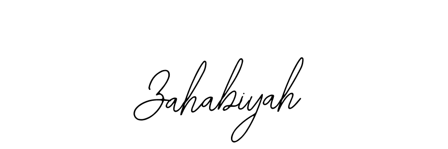 Similarly Bearetta-2O07w is the best handwritten signature design. Signature creator online .You can use it as an online autograph creator for name Zahabiyah. Zahabiyah signature style 12 images and pictures png