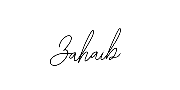 How to make Zahaib signature? Bearetta-2O07w is a professional autograph style. Create handwritten signature for Zahaib name. Zahaib signature style 12 images and pictures png