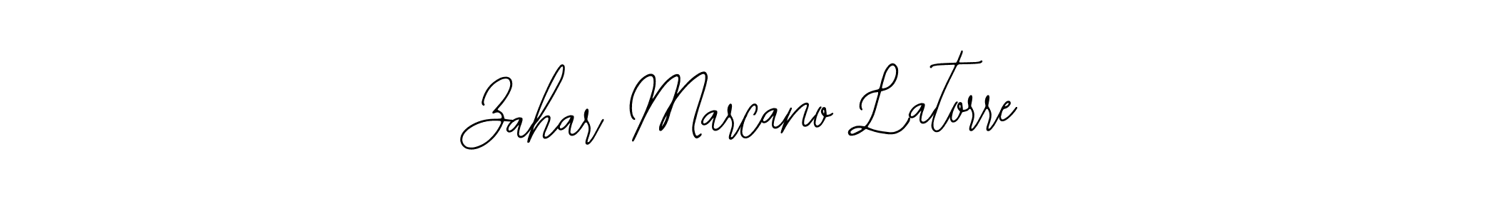 Zahar Marcano Latorre stylish signature style. Best Handwritten Sign (Bearetta-2O07w) for my name. Handwritten Signature Collection Ideas for my name Zahar Marcano Latorre. Zahar Marcano Latorre signature style 12 images and pictures png