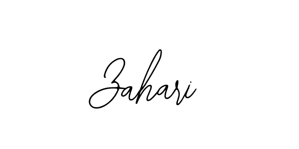 Make a beautiful signature design for name Zahari. With this signature (Bearetta-2O07w) style, you can create a handwritten signature for free. Zahari signature style 12 images and pictures png