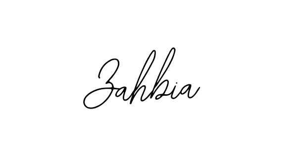 How to make Zahbia signature? Bearetta-2O07w is a professional autograph style. Create handwritten signature for Zahbia name. Zahbia signature style 12 images and pictures png