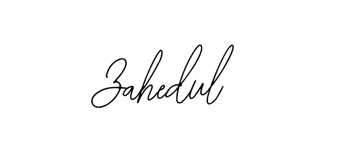 How to make Zahedul name signature. Use Bearetta-2O07w style for creating short signs online. This is the latest handwritten sign. Zahedul signature style 12 images and pictures png