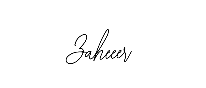 How to make Zaheeer name signature. Use Bearetta-2O07w style for creating short signs online. This is the latest handwritten sign. Zaheeer signature style 12 images and pictures png