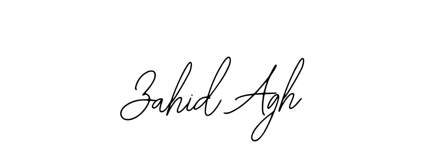 How to make Zahid Agh signature? Bearetta-2O07w is a professional autograph style. Create handwritten signature for Zahid Agh name. Zahid Agh signature style 12 images and pictures png