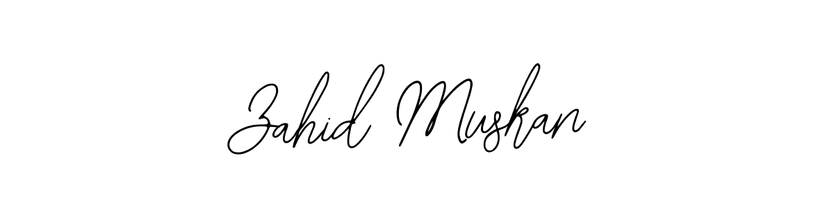 Also we have Zahid Muskan name is the best signature style. Create professional handwritten signature collection using Bearetta-2O07w autograph style. Zahid Muskan signature style 12 images and pictures png