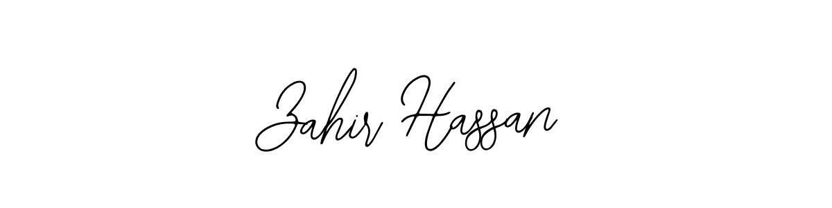 You should practise on your own different ways (Bearetta-2O07w) to write your name (Zahir Hassan) in signature. don't let someone else do it for you. Zahir Hassan signature style 12 images and pictures png