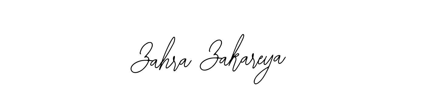 You should practise on your own different ways (Bearetta-2O07w) to write your name (Zahra Zakareya) in signature. don't let someone else do it for you. Zahra Zakareya signature style 12 images and pictures png