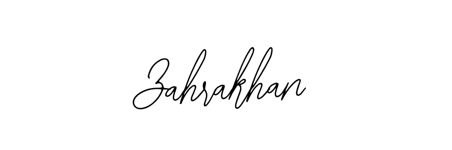 Design your own signature with our free online signature maker. With this signature software, you can create a handwritten (Bearetta-2O07w) signature for name Zahrakhan. Zahrakhan signature style 12 images and pictures png