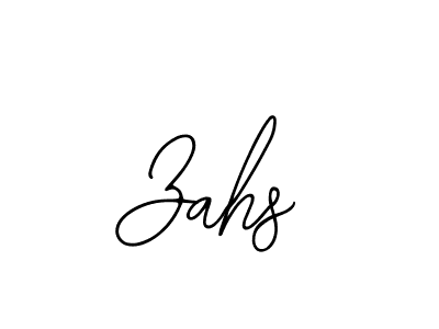 How to make Zahs name signature. Use Bearetta-2O07w style for creating short signs online. This is the latest handwritten sign. Zahs signature style 12 images and pictures png