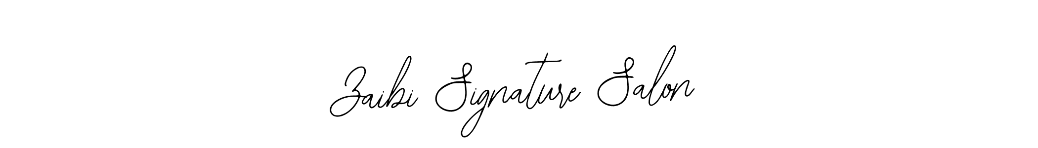 Make a beautiful signature design for name Zaibi Signature Salon. With this signature (Bearetta-2O07w) style, you can create a handwritten signature for free. Zaibi Signature Salon signature style 12 images and pictures png