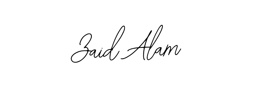 How to make Zaid Alam name signature. Use Bearetta-2O07w style for creating short signs online. This is the latest handwritten sign. Zaid Alam signature style 12 images and pictures png
